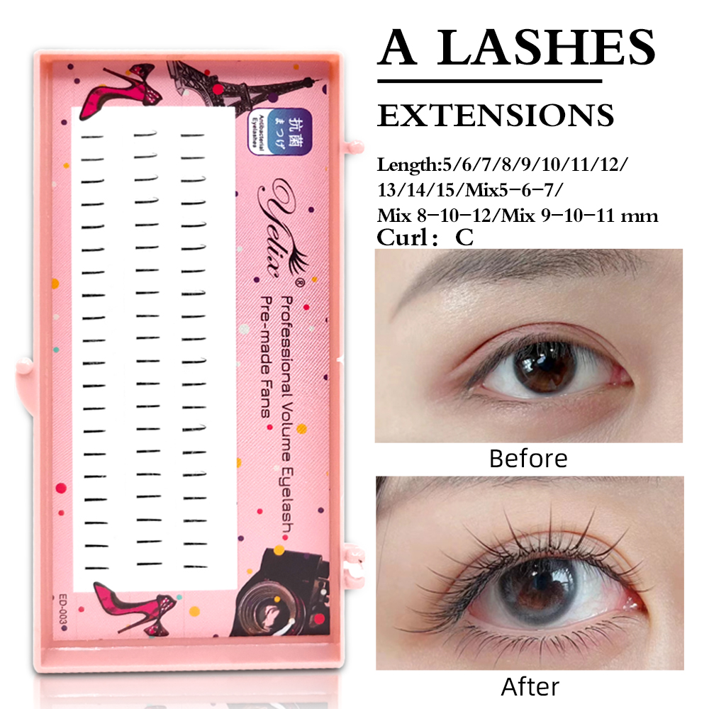 Eyelash Extension Natural Look - Yelix Naturalne Miękkie Pojedyncze Rzęsy Comic