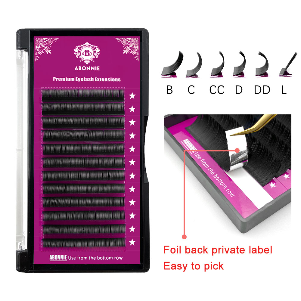 Eyelash Extensions Classic - Abonnie B Curl 8-15mm Faux Individual