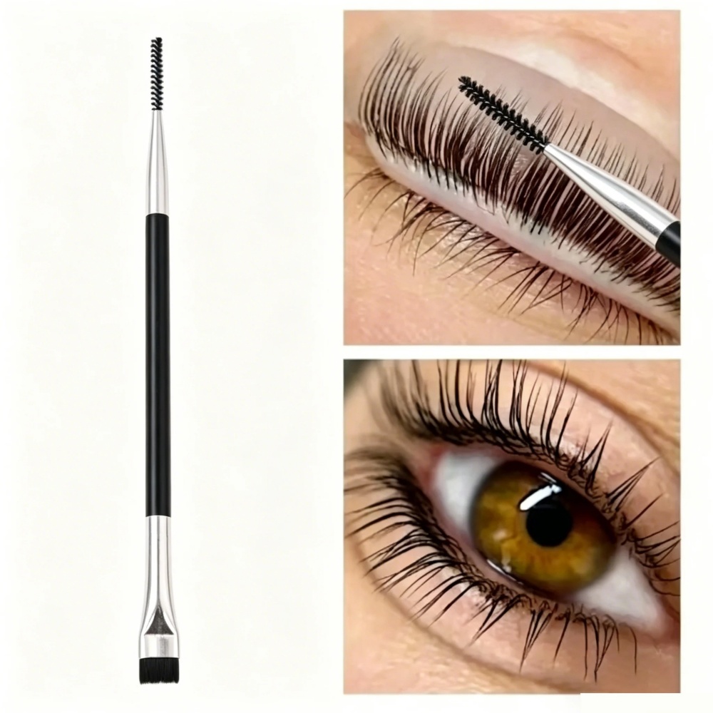 Eyelash Extension Double Lash - Dwustronna szczoteczka do liftingu rzęs, przenośna