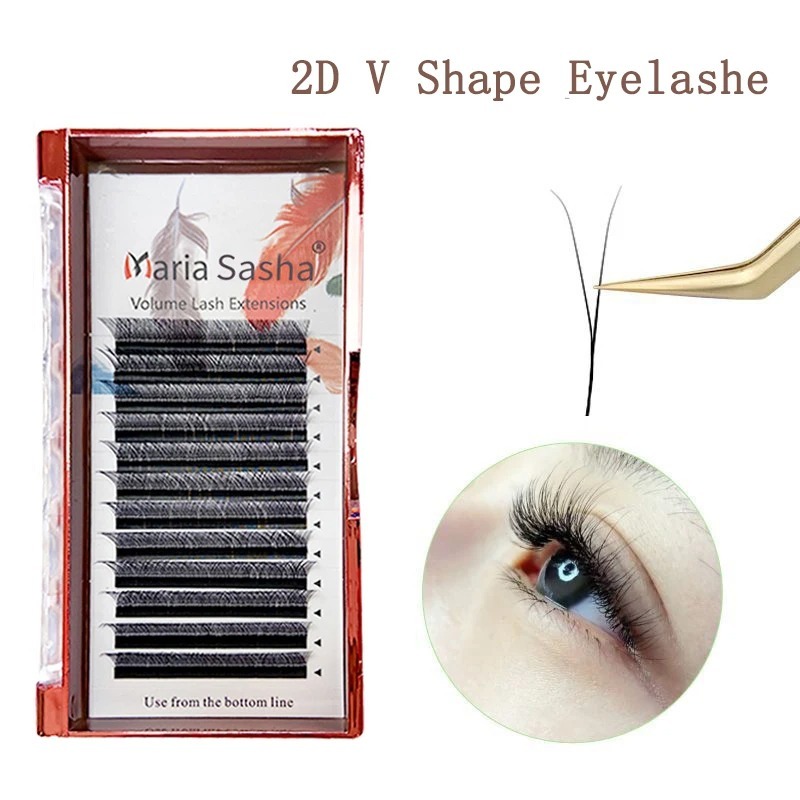 Eyelash Extension Logo - MARIA 2D Y Shape Eyelashes Hand