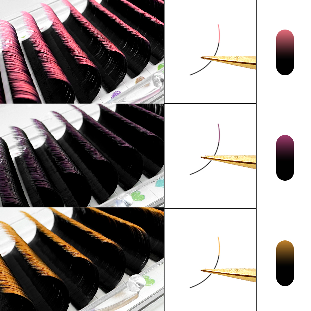 ABONNIE Ombre Colored Classic  – Eyelash Extensions Classic recenzja i cena