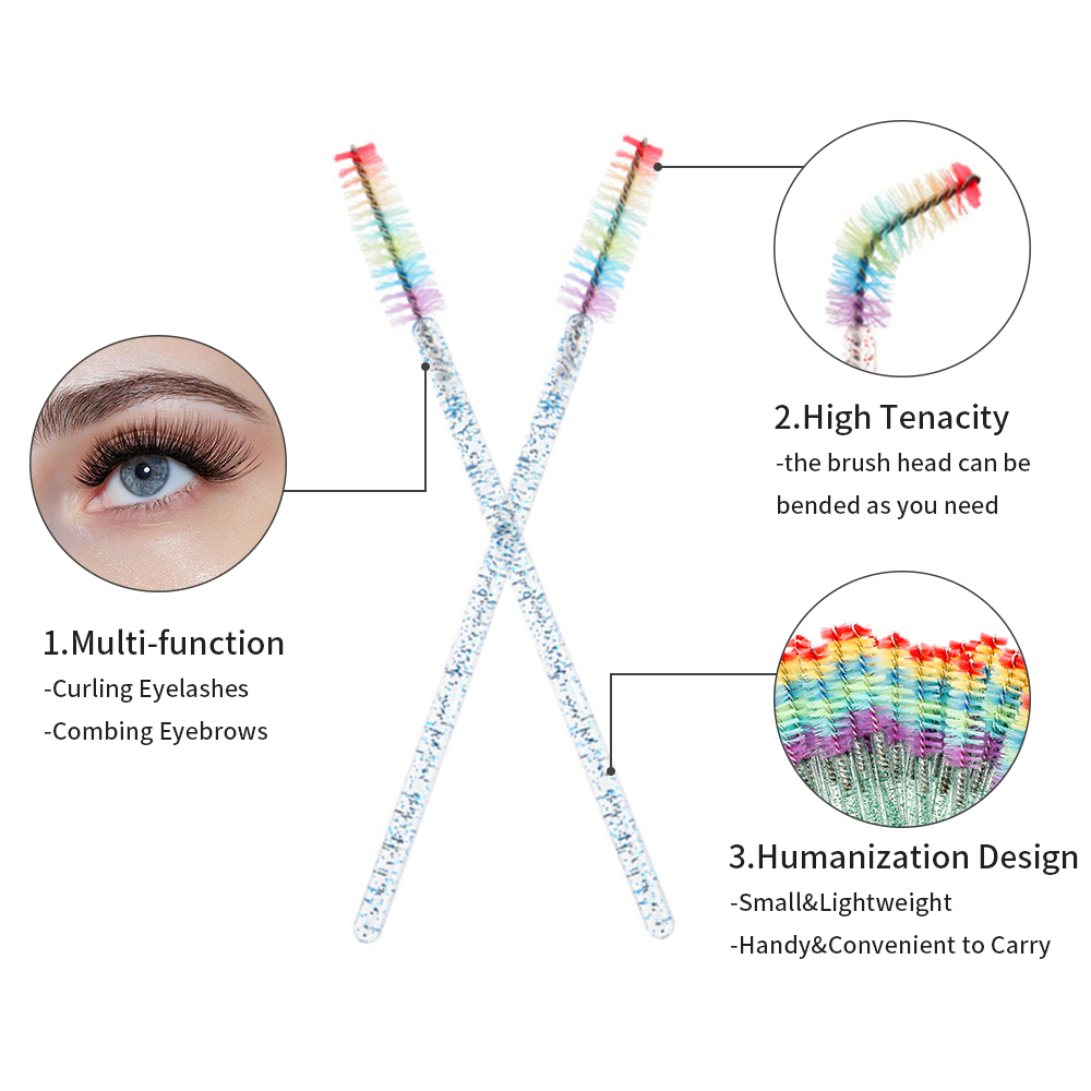 50 SZT. Tęczowe Kryształowe Pę – Eyelash Extension Examples recenzja i cena