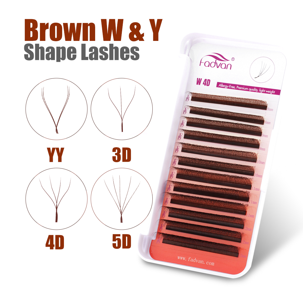 FADVAN brązowe rzęsy 4D/3D/5D  – Eyelash Extension Yy recenzja i cena