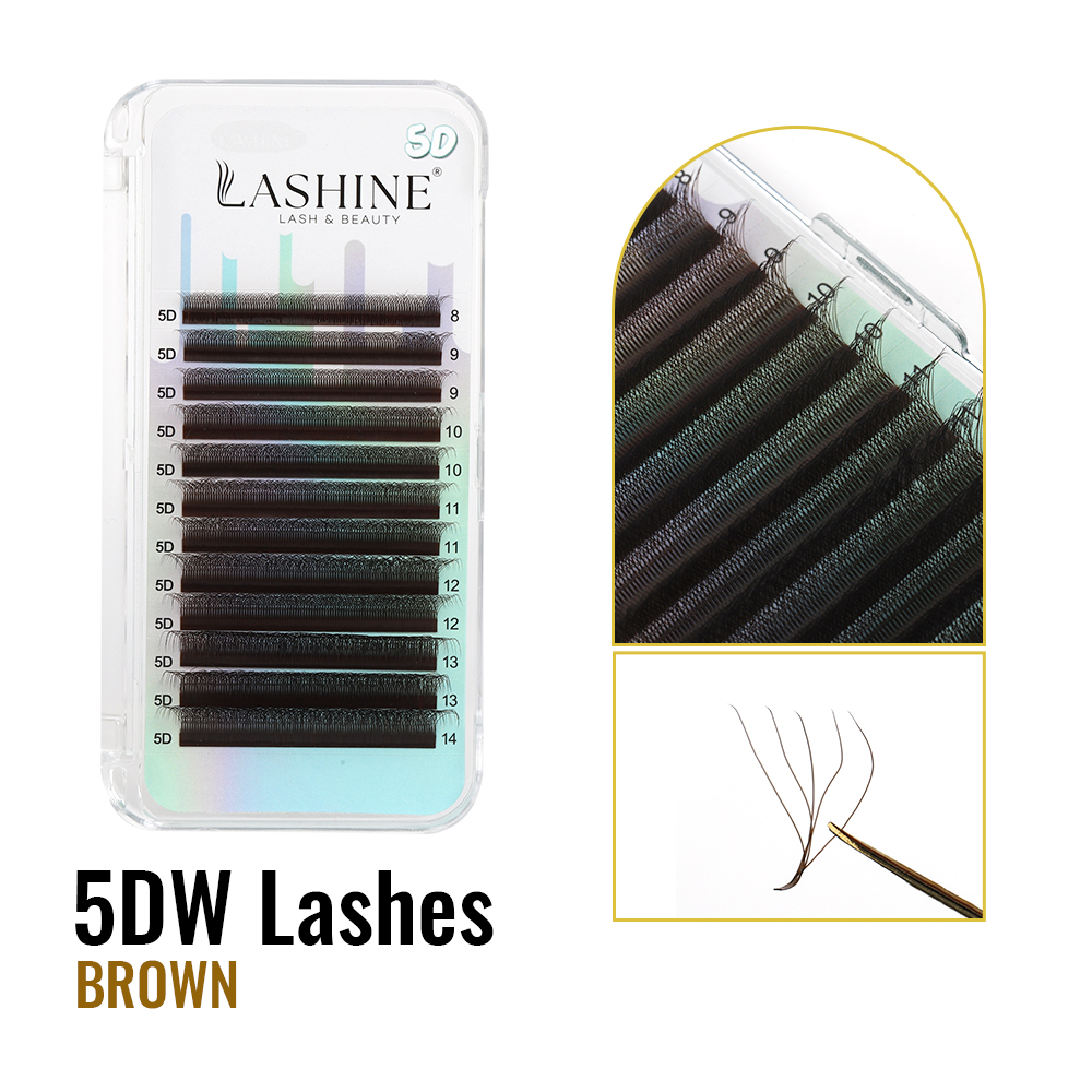 LASHINE Brązowe Rzęsy w Kształ – Eyelash Extension Yy recenzja i cena